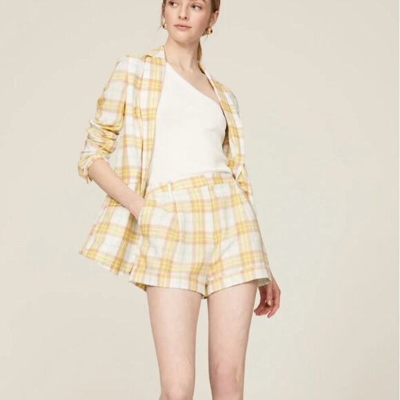 Size 4 - RAG & BONE - Yellow Gold Plaid Shorts Rent the Runway RTR $195 msrp - Picture 11 of 11